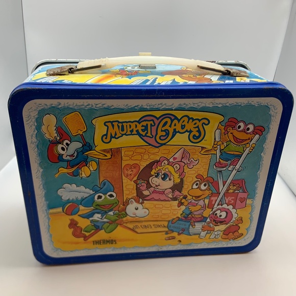 Vintage Jim Henson's Muppet Babies Retro Metal Lunch Box with Thermos 1985 - Picture 7 of 16